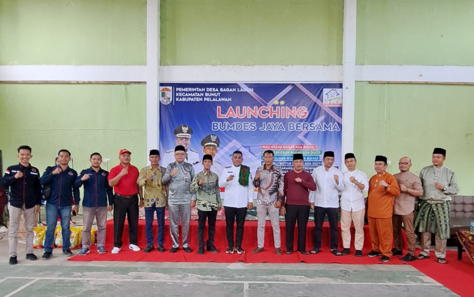 Bupati Pelalawan Hadiri Launching BUMDes Jaya Bersama Desa Bagan Laguh