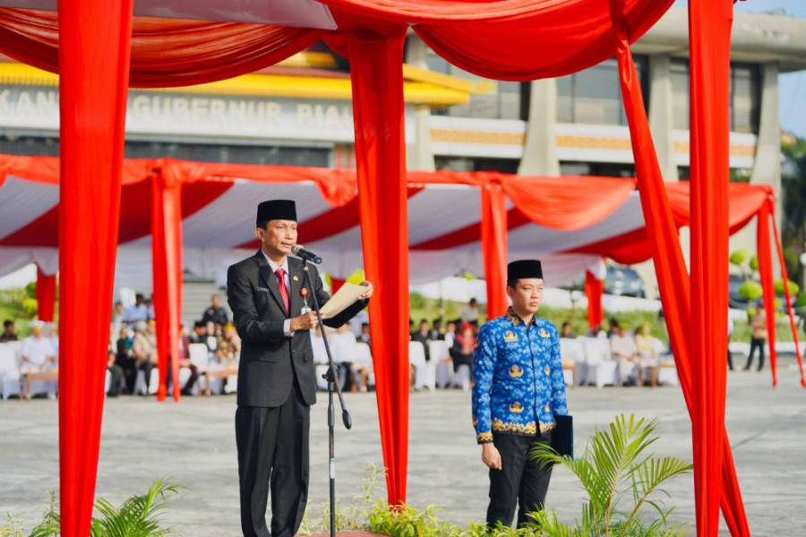 Pemprov Riau Gelar Upacara Harkitnas Tahun 2024 di Halaman Kantor Gubri