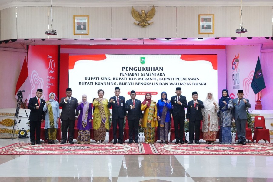 Resmi Dikukuhkan, Ini 6 Pjs Kepala Daerah di Riau
