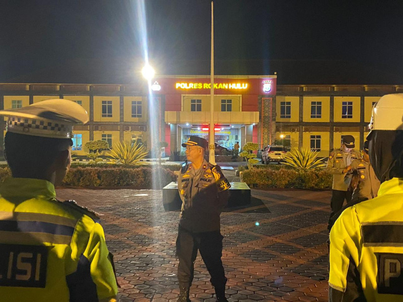 Waka Polres Rohul Pimpin Apel Patroli Skala Besar