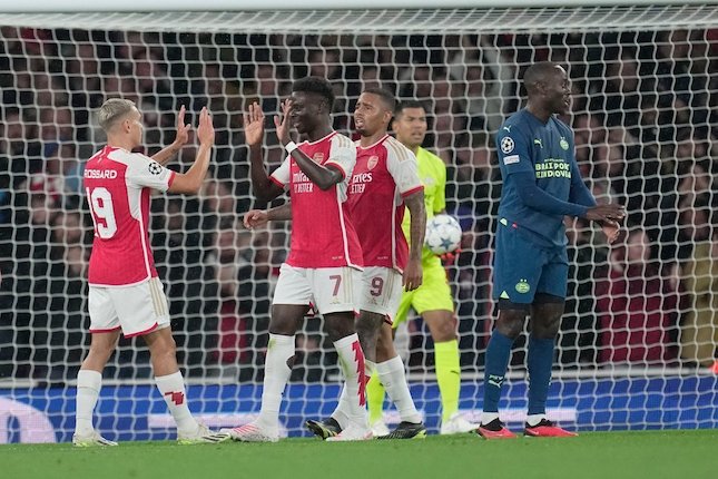 Liga Champions: Arsenal Bungkam PSV Eindhoven dengan Skor Telak 4-0