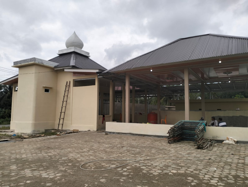 Polsek Rambah Samo-Rohul Bangun Rest Area Masjid Alwardiyah dan Gazebo