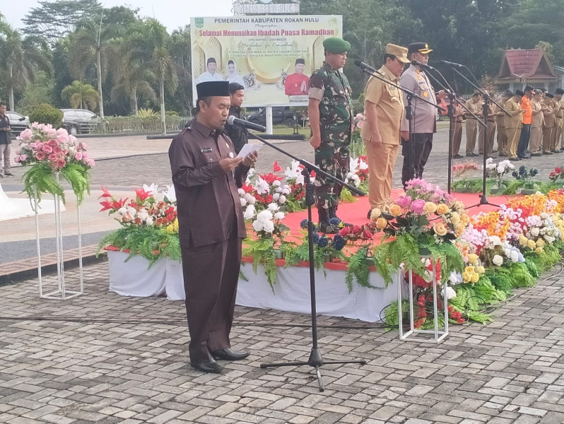 Bupati Bersama Kapolres Rohul Pimpin Apel Bersama Karhutla 2024