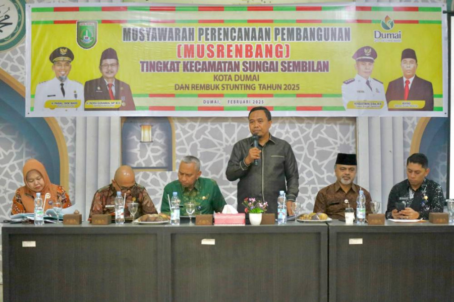 Ketua DPRD Kota Dumai Pimpin Musyawarah Rencana Pembangunan Kecamatan Sungai Sembilan