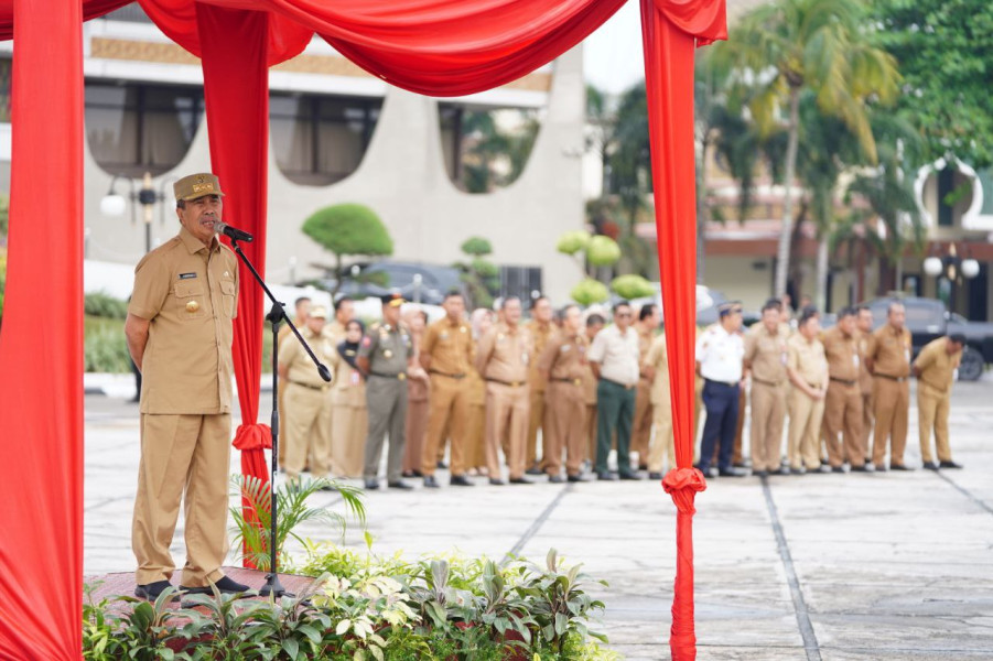 Syamsuar Sampaikan Pidato Akhir Jabatan Sebagai Gubernur Riau