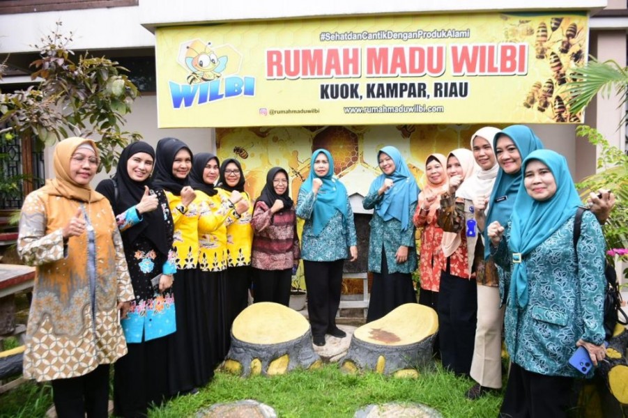 Mampu Berinovasi, Pj Ketua TP PKK Riau Apresiasi Kreasi Rumah Madu Wilbi Kuok
