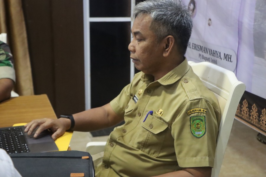 Pemkab Inhil Ikuti Rakoor Pengendalian Inflasi Daerah Minggu Ke 1 September 2024