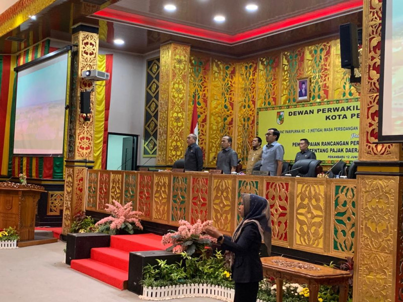 DPRD Pekanbaru Gelar Paripurna Penyampaian Ranperda Pajak dan Retribusi