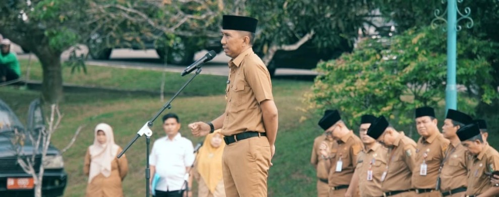 Pimpin Apel Perdana Usai Dikukuhkan, Pjs Bupati Kuansing Jelaskan Tugas Utamanya