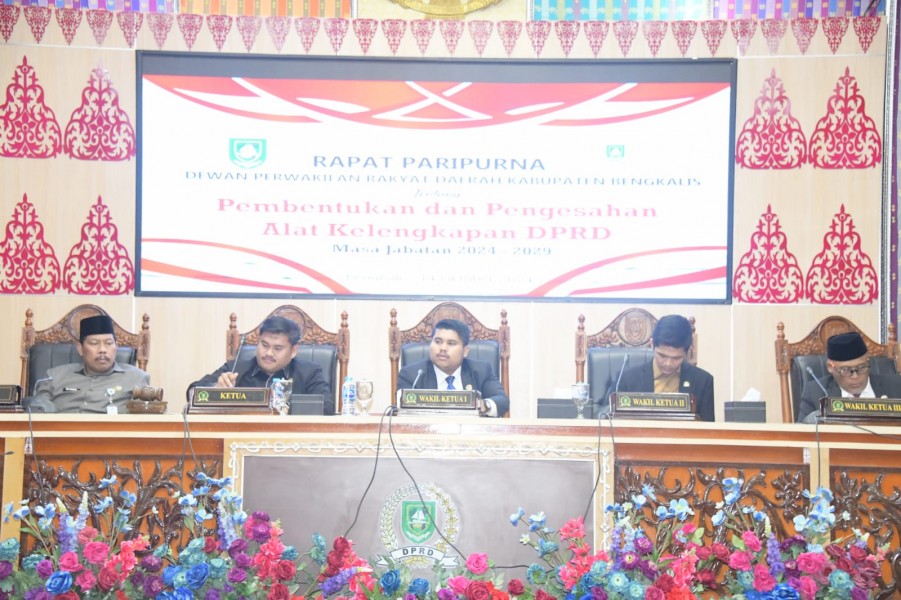 DRPD Bengkalis Gelar Rapat Paripurna Pembentukan dan Pengesahan Alat Kelengkapan Dewan