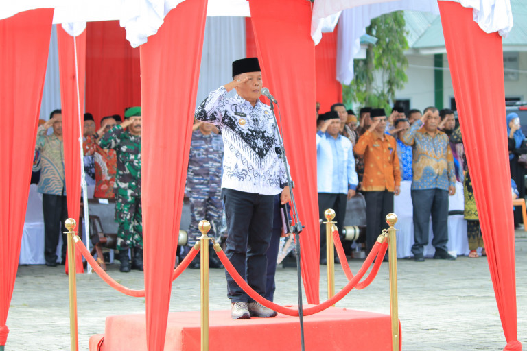 Pemkab Meranti Gelar Upacara Peringatan HUT PGRI dan HGN 2023