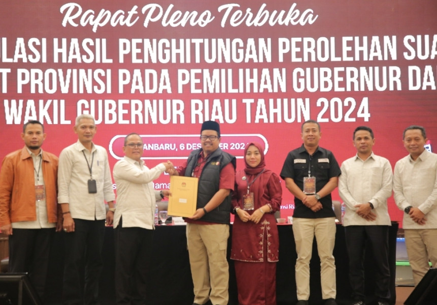 Bawaslu Riau Awasi Melekat Pleno Rekapitulasi Suara Pilgub Riau Tahun 2024