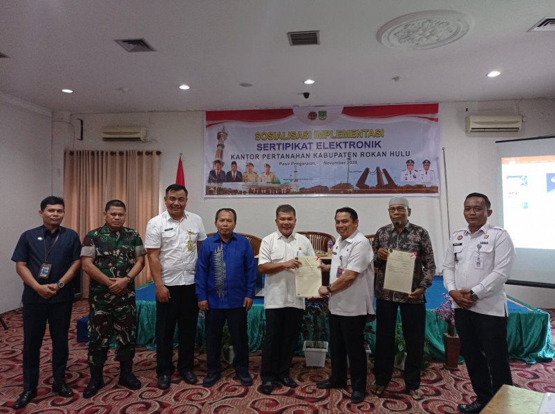Pelaksanaan Sosialisasi Implementasi Sertifikat Elektronik oleh BPN Rohul