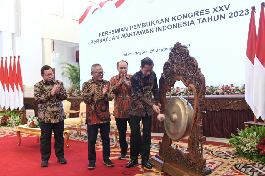Presiden Jokowi Buka Kongres Ke-25 PWI, Ajak Insan Pers Pegang Teguh Kode Etik Jurnalistik
