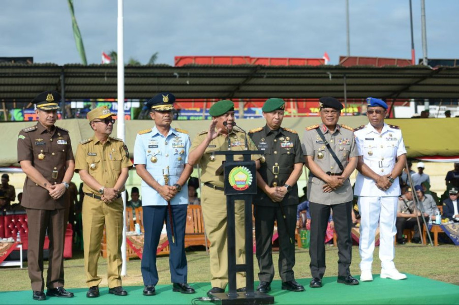 Gubri Hadiri Upacara Peringatan Hari Juang ke-78 TNI AD di Kampar