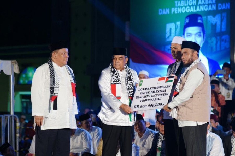 Pegawai Pemprov Riau Donasi Rp900 Juta untuk Palestina