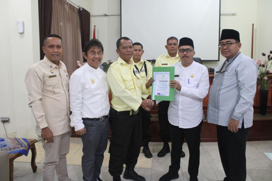 Serahkan Sertifikat Diksar Satpam, Ini yang Disampaikan Kakan Kemenag Pekanbaru