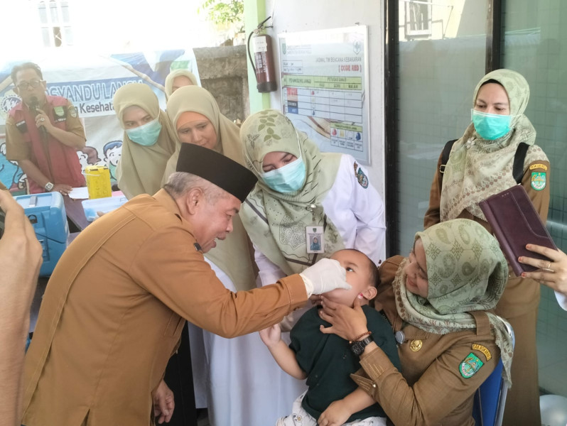 Pencanangan PIN Polio di Rohul Dimulai