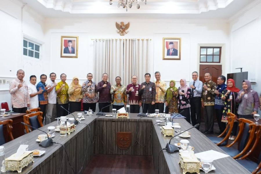 Audiensi Bersama BPS, BI, OJK dan Bulog, Pj Gubri: Mari Bekerja Bersama