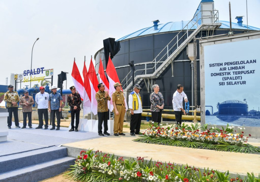 Presiden Resmikan Sistem Pengelolaan Limbah Terpusat di Sei Selayur