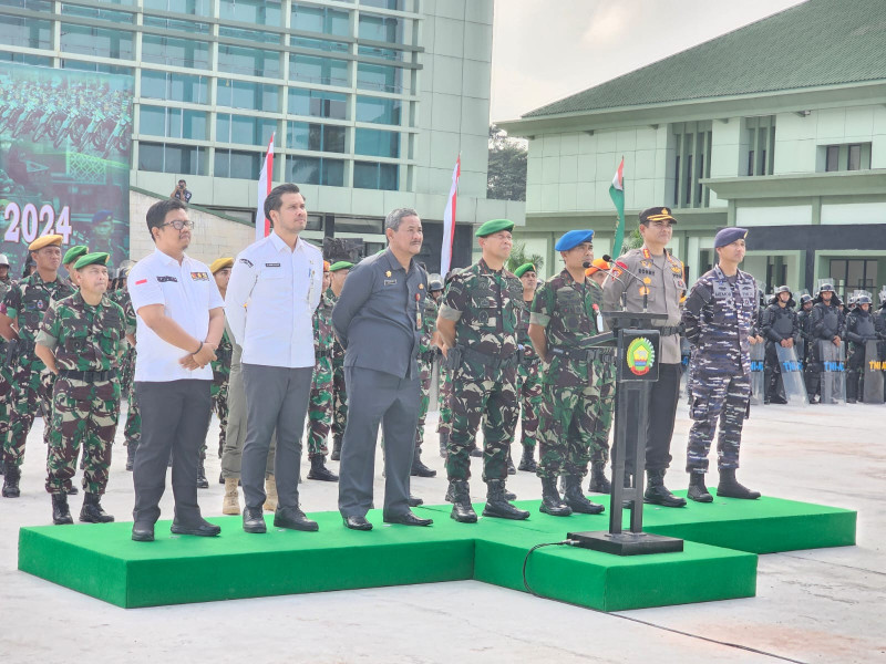 Bawaslu Riau Ikut Apel Pengamanan Pemilu, Danrem 031 Wirabima Tekankan Pencegahan dan Tindakan Humanis