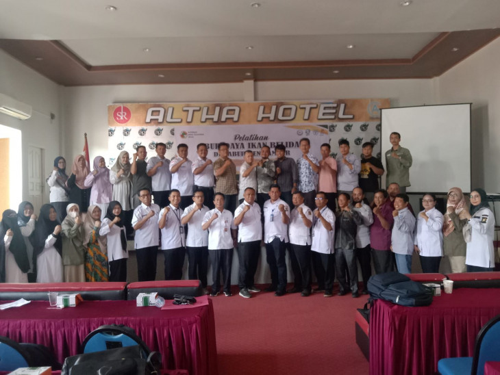 Dinas Perikanan Kampar Bersama BPP Tegal Taja Pelatihan Budidaya Ikan Belida
