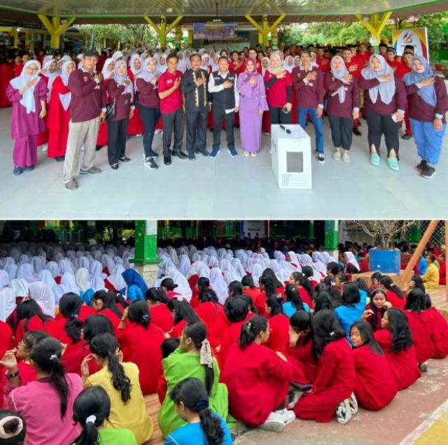 Dikunjungi Tim KPU Riau, Pelajar SMA 7 Pekanbaru Antusias Ikuti Sosialisasikan Pemilu 2024