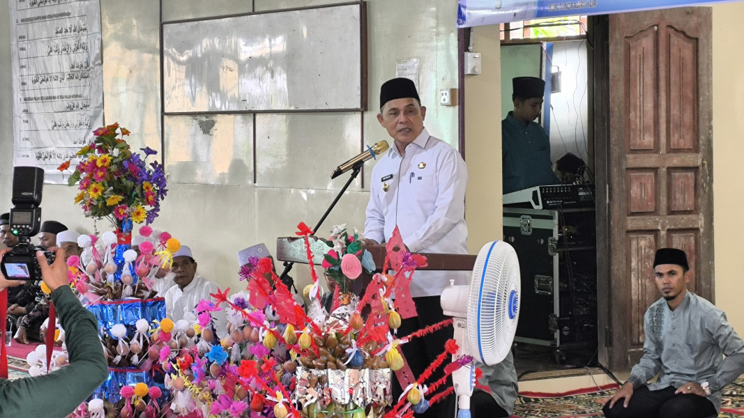 Bupati Herman Hadiri Haul Jama’ Pendiri Madrasah dan Khataman Al-Qur’an di Teluk Pinang