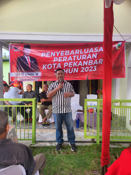 Anggota DPRD Pekanbaru Dapot Sinaga Laksanakan Penyebarluasan Perda Bagi Warga Rumbai