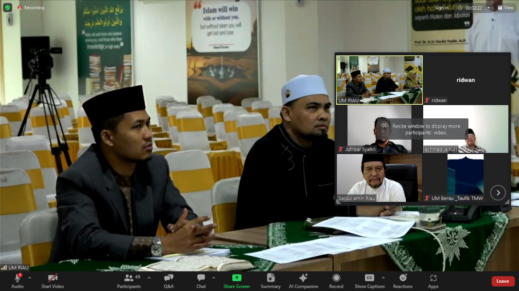 Dibuka Majelis Diktilitbang PP Muhammadiyah, UMRI Gelar Lomba Tahfidz Quran PTMA se Indonesia